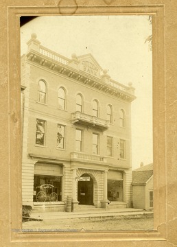 Outside of the Beckley Hardware and Supply Co., a local landmark, in the Citizens Bank Building, Beckley, West Virginia.