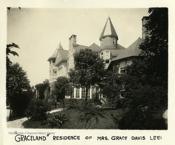 Graceland Mansion, residence of Mrs. Grace Davis Lee, in Elkins, West Virginia.
