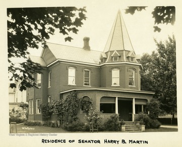 View of Senator Harry B. Martin's residence in Elkins, West Virginia.
