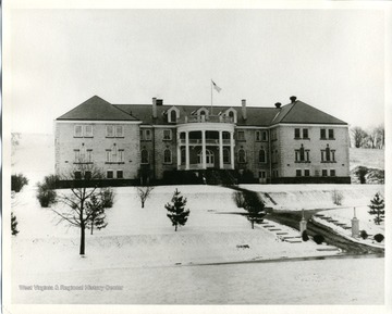 View of the Administration Building of the W. Va. Industrial School for Boys in Grafton, West Virginia.