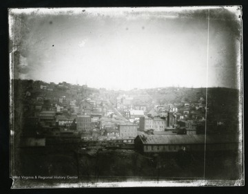 A view homes and businesses in Grafton, West Virginia around 1890.