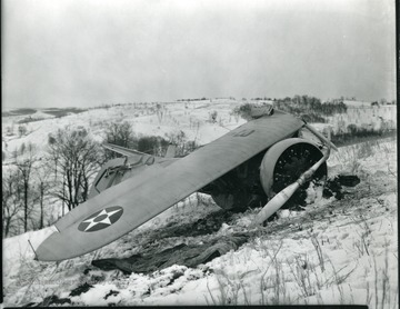 Wreckage of a small plane.