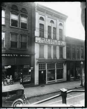Siehler Furniture Co., is next to the Novelty Store on Latrobe Street in Grafton, West Virginia.