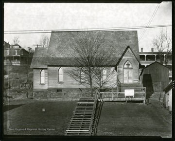 The exterior of St. Matthias Episcopal Church building on Main Street in Grafton, West Virginia.