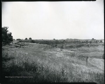 View of an unindentified strip mine site near Grafton, West Virginia.