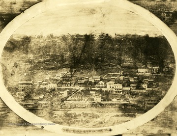 View of houses at the base of a hillside in Grafton, W. Va.