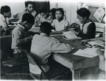 'Looks like Osage school children or School Community Library.'Picture includes: Dolores Stovall, Shirley Robinson's aunt.
