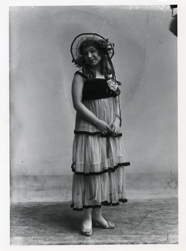 A female performer from the F. LaMonte Merry Makers group in Grafton, West Virginia.