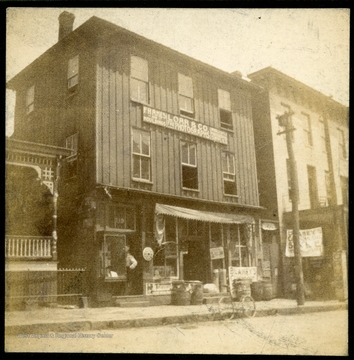 Outside of Loar and Co. Photography Studio in Grafton, W. Va. 'Loar family moved from Fetterman, 1896.'