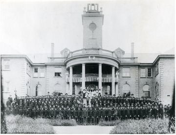 Group portrait of students at the Industrial School for Boys in Grafton, W. Va.