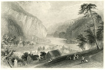Children play on a hill overlooking Harpers Ferry, W. Va.