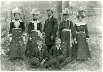 Identified in the group:The Reverend Arthur Steinebrey;  Oscar Hamilton; Edward Metzener; Bertha Bornhauser; Frieda Lehmann; Martha Haldemann; Bertha Engler (standing left)