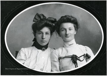 Portrait of two unidentified women, Helvetia, W. Va.