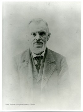 A portrait of an unidentified elderly man from Helvetia, West Virginia.