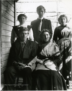 Unidentifed family posed for a portrait at Helvetia.