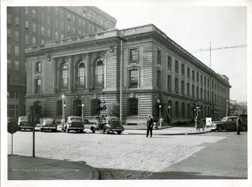 A close-up view of the Post Office and U.S. Army Recruiting Station in the Federal Building at Huntington, West Virginia.