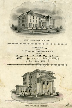 'Order of excercises. 10 a.m.- Formation of Grand Lodge at the Lodge Rooms. 11 a.m.- Exercises Attendant upon the Laying of the CORNER-STONE by the Masons: 1. Prayer by Rev. John C. Brown. 2. LAYING of CORNER-STONE. 3. Address by Hon. R. T. W. Duke, of Charlottesville, Va. A Basket Dinner will be served by the Ladies in the Presbyterian Church-yard.  Everybody cordially invited to partake of their hospitality. DO NOT WAIT TO BE INVITED. Come foreward as soon as Dinner is ready and retire as soon as served so as to give place at the Tables for others.  THE DINNER IS PROVIDED BY THE LADIES WITHOUT CHARGE. Music by the 'STONEWALL' BAND, of Staunton, Va.'