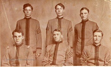 Five cadets from the Greenbrier Military School in Lewisburg, West Virginia.