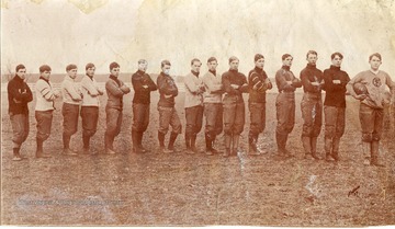 Members of the Football Team of the Greenbrier Military School in Lewisburg, West Virginia.