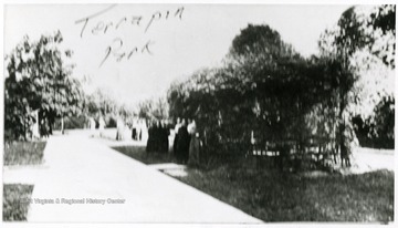 Terrapin park in the early 1900's. Original image is out of focus.