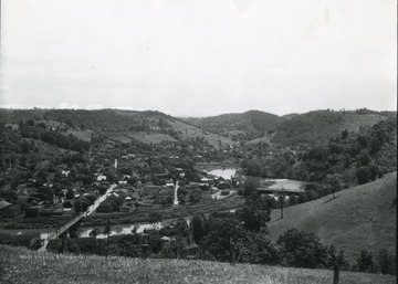 View of homes and businesses in Philippi, W. Va.