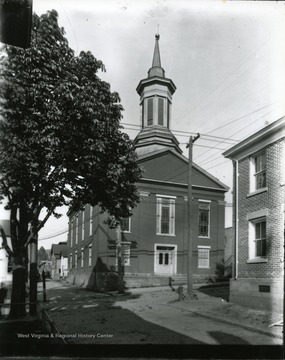 'The Methodist Protestant Church built in 1849 (now Cohe's furniture), served its congregation until 1904, when the new building at the corner of High and Willey Streets opened."
