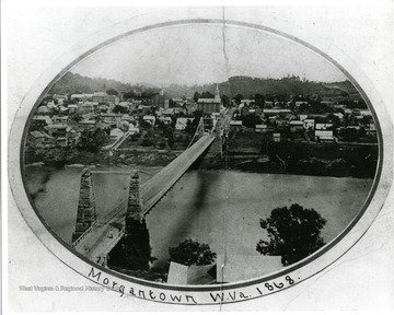 A view of Morgantown, West Virginia. Taken near the bridge over the Monongahela River.