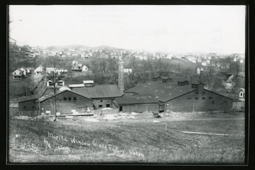 Several buildings at the Marilla Window Glass Factory in Morgantown, West Virginia.