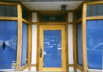 Exterior of Back Street Records located in Morgantown, W. Va. 'Winter of 1999'. 
