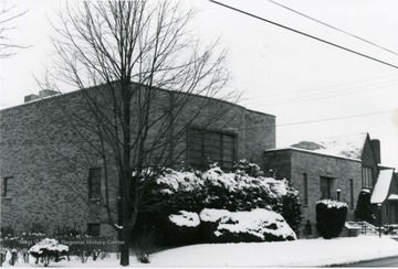 Side view of Tree of Life Synagogue located on South High Street in Morgantown, W. Va. 