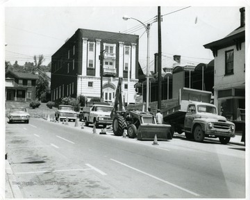 Construction of BBF on High Street in Morgantown, West Virginia. 