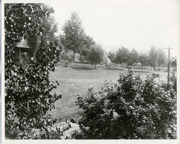 The grounds of I.C. White's house on Willey Street in Morgantown, West Virginia. 