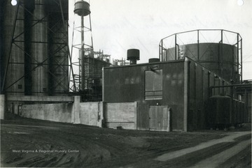 'United States Engineer Office. Corps of Engineers United States Army. Pittsburgh Pennsylvania. Morgantown Ordnance Works-Morgantown, West Virginia: Filtered Water Plant-looking North. January 13, 1944. No. 21622.'