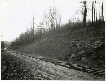 '11:00 A.M. January 16, 1941.  Looking S. E. toward lock No. 11. View of track laying and R. R. subgrade.