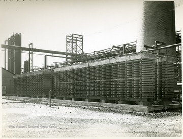 Circulating Liquor Cooler, Bldg. 109 From Volume One of Morgantown Ordnance Plant Pictures at Morgantown, W. Va.  Constructed and Operated by the Ammonia Department, E. I. Dupont De Nemours and Company.