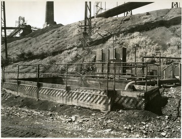 Gas Generator House, Building 120, Looking Southwest. From Volume One of Morgantown Ordnance Plant Pictures at Morgantown, W. Va.  Constructed and Operated by the Amonia Department, E. I. Dupont De Nemours and Company.