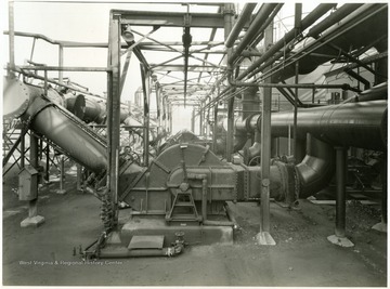 Building 125, Looking North. From Volume One of Morgantown Ordnance Plant Pictures at Morgantown, W. Va. Constructed and Operated by the Ammonia Department, E. I. Dupont De Nemours and Company.