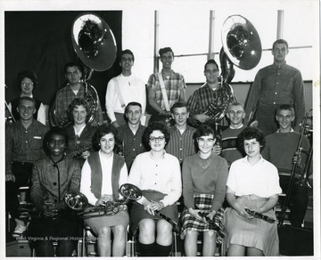 A group portrait of an unidentified Monongalia County Band.