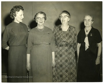 From left to right: Ethel Gaston, Addie Gaston, Mrs. Willa Corder and Annie Fullerton.