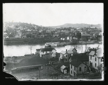 View of the river, and Morgantown from Westover side of the Monongahela.