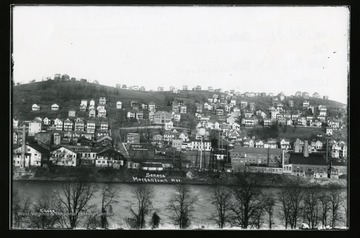 A view of the houses in the Seneca section of Morgantown, West Virginia.