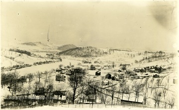 'Seneca Section of Morgantown and the Monongahela River. Taken from the Present site of Stalnaker Hall'. 