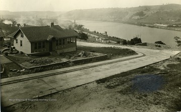 Newly constructed residence located in Morgantown, West Virginia. On the far right of the picture is the Monongahela River. 