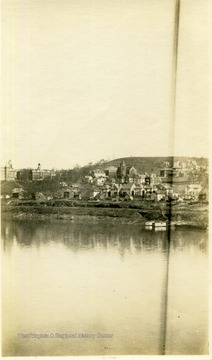 View of Morgantown, West Virginia, looking across the Monongahela River from the West. 