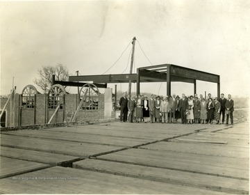 This is a photo of University High School when it was under construction.
