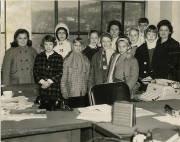 Identified at far left, Linda Massulo; back row second from left, Cynthia Dering.  Indentified in the front row, far right, Priscilla Holdsworth; front row, third from right is Jeanne King.