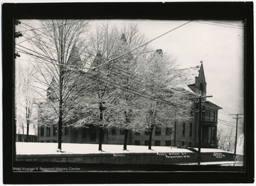 Public School Building in winter time, Morgantown W. Va.