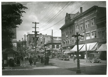A view of High Street looking Northeast toward Walnut Street from Courthouse Square.