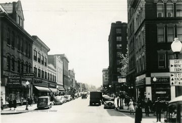 A view of High Street at the intersection of Walnut Street on a sunny day.