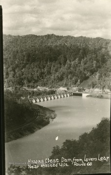 View of Hawk's Nest Dam from Lover's Leap near Ansted on Route 60.